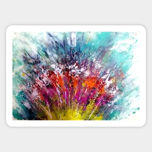 Joyful colors Abstract artwork Sticker